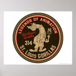 Pôster Feat Do Logotipo Do Gashouse Gorillas. Pitcher