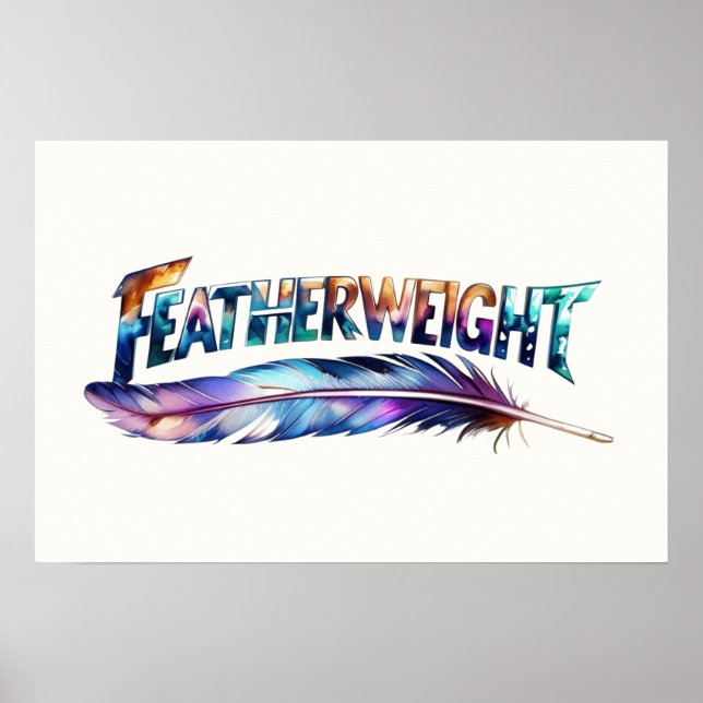 Poster Featherweight Feather - MMA Kick Boxing Gym Lover (Frente)