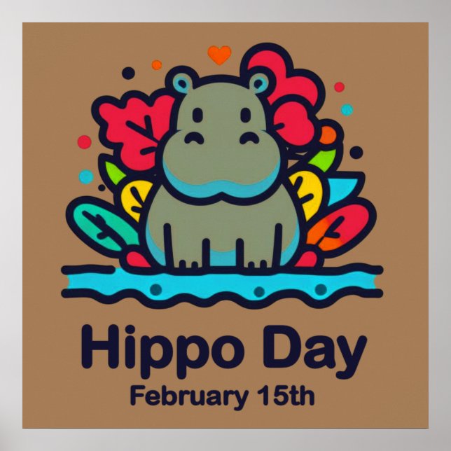 Poster Feb 15 Hippo Day (Frente)