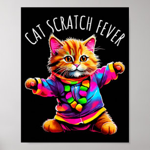 Poster Febre da Arranhadura de Gato Engraçado Gato Dançan