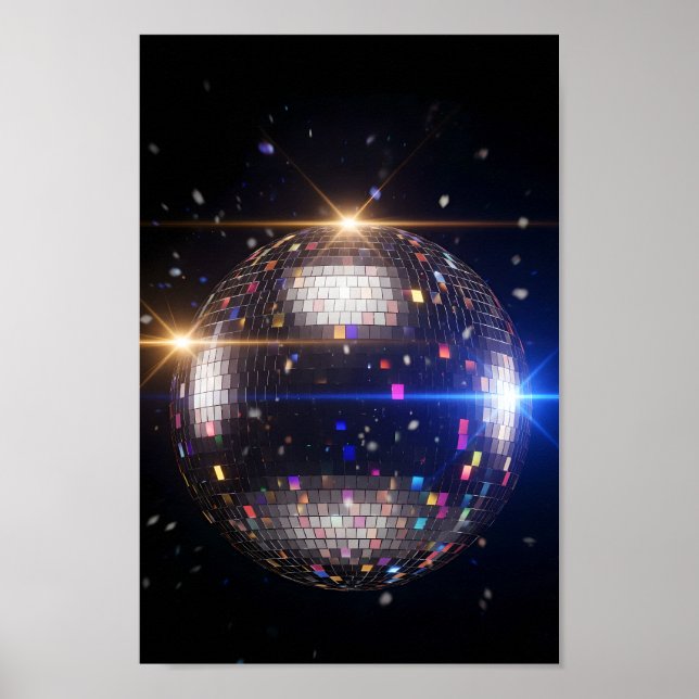 Poster Febre do Disco: Shimmering Mirror Ball (Frente)