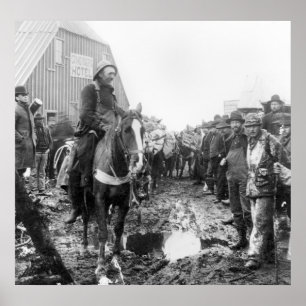 Pôster Febre do ouro em Alaska, 1890s