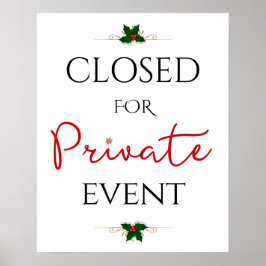 Poster Fechado para Evento de Feriado Privado