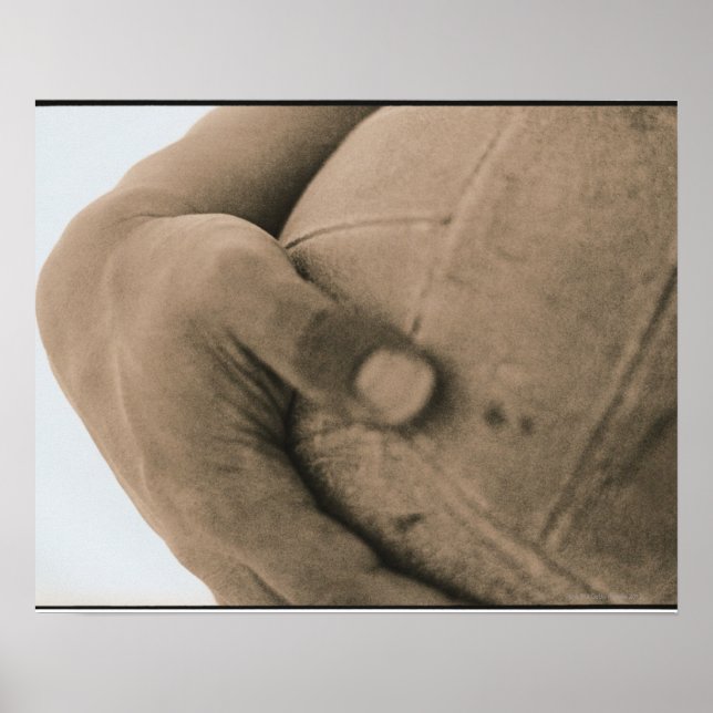 Pôster Fechamento da Mão com Voleibol (Frente)