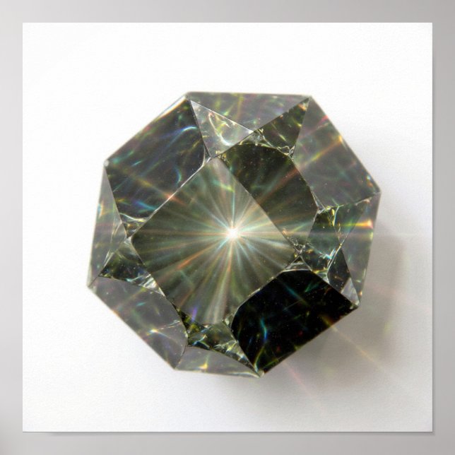 Poster Fechamento de vidro facetado por abstrato - Luz e  (Frente)