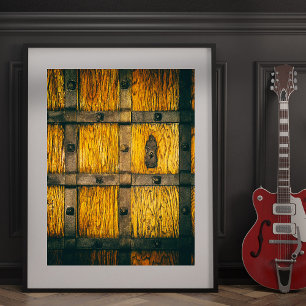 Poster Fechamento do portão do castelo medieval.