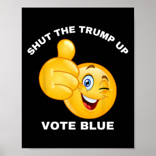 Poster Feche A Boca Votar Azul Reeleger Biden Preside