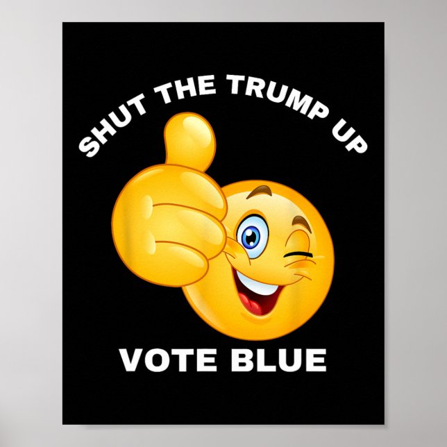 Poster Feche A Boca Votar Azul Reeleger Biden Preside (Frente)