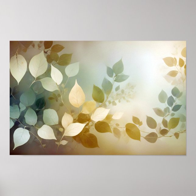Poster Fecho de Folha Calm Tranquil (Frente)