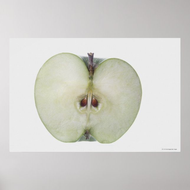 Poster Fecho de uma maçã-avó em fatias (Frente)