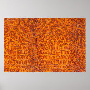 Poster Fecho de uma textura de couro marrom da safra