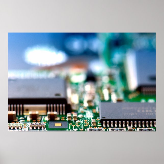 Pôster Fecho do chip do computador (Frente)