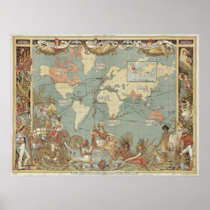 Poster Federação Imperial 1886 Walter Crane