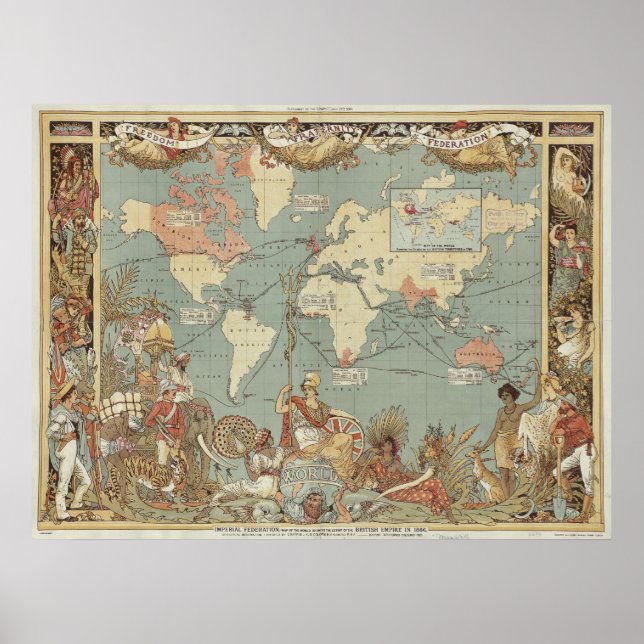 Poster Federação Imperial 1886 | Walter Crane (Frente)