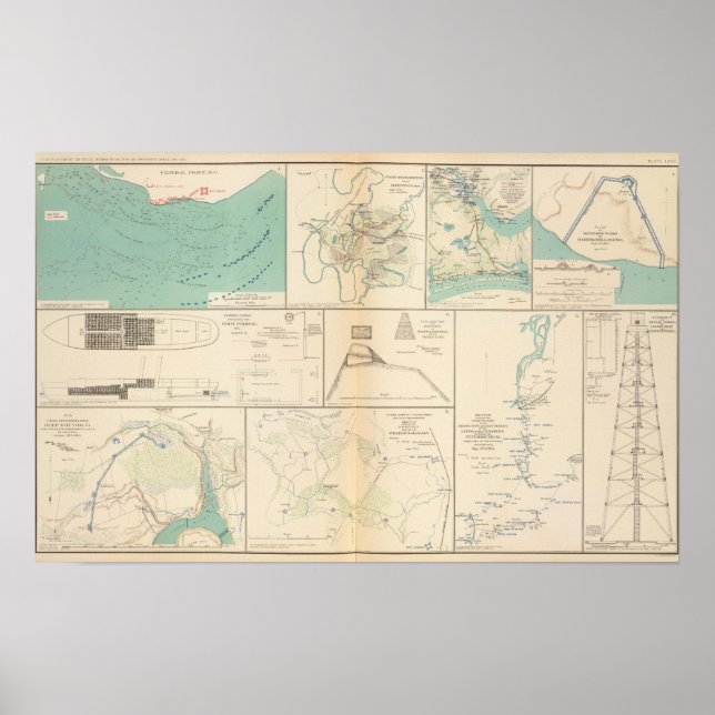 Pôster Federal Pt, NC Ft Pemberton (Frente)