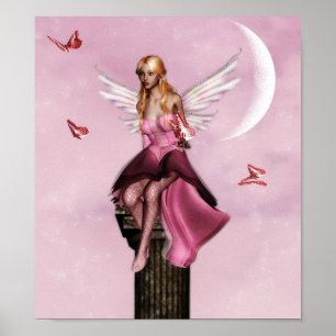 Poster feericamente cor-de-rosa da fantasia