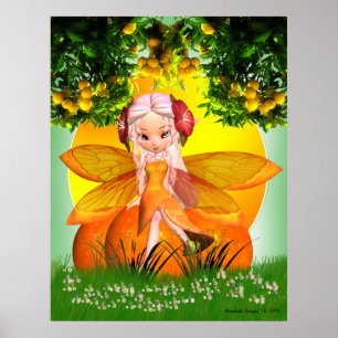 Poster feericamente do citrino pelo design do