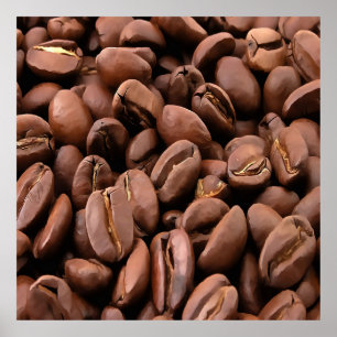 Poster Feijão de café torrado artístico