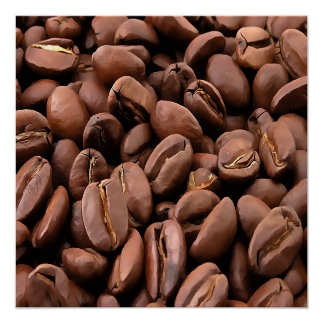 Pôster Feijão de café torrado artístico (Frente)