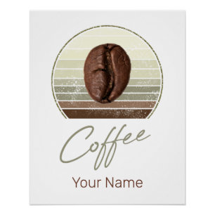 Pôster Feijões De Café Para Espresso E Barista Retro