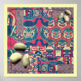 Poster Feijões Demônios do Padrão Setsubun