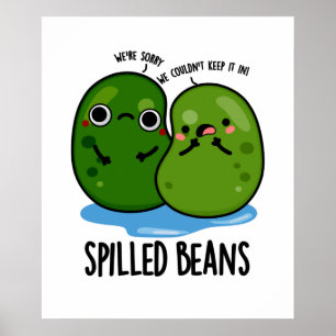 Poster Feijões Espalhados Veggie Bean Pun