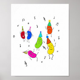 Poster Feijões Personalizados. feijões fofos