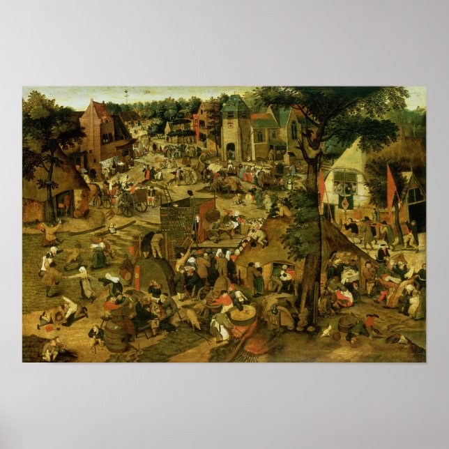 Pôster Feira com performance teatral, 1562 (Frente)