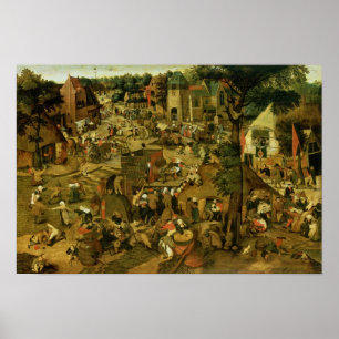 Pôster Feira com um desempenho teatral, 1562