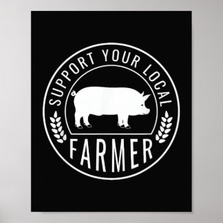 Poster Feira de Agricultores Apoie a Fazenda de Suínos Lo