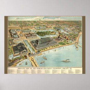 Poster Feira de mundos 1893 de Chicago do Multi-Size/da