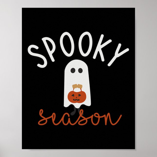Poster Feira de Spooky, Festa de Fantasma, Fofo de Hallow (Frente)