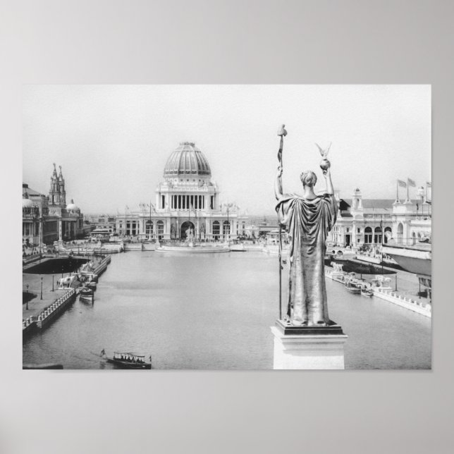 Poster Feira Mundial de Chicago - A Cidade Branca 1893 (Frente)