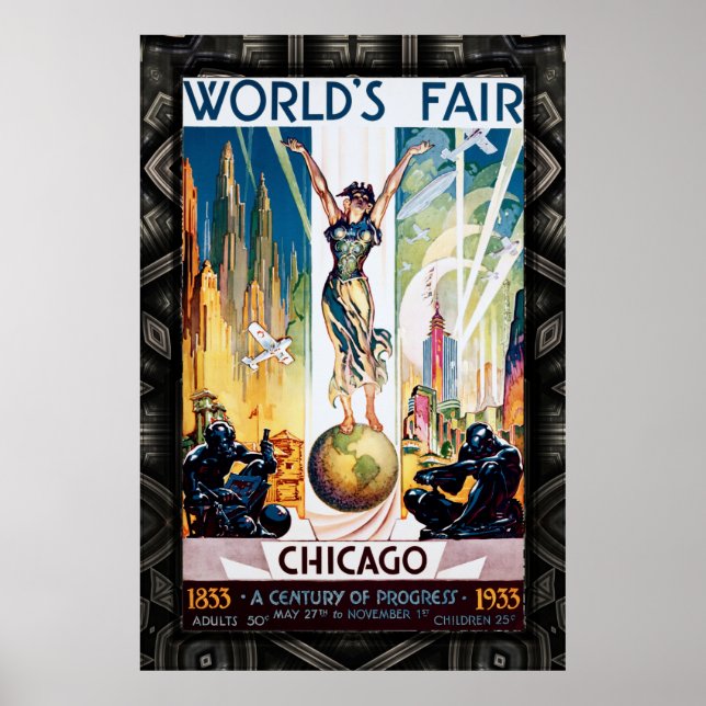 Poster Feira Mundial de Chicago de 1933 (Frente)