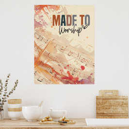 Poster Feita com uma citação cristã inspiracional Culto