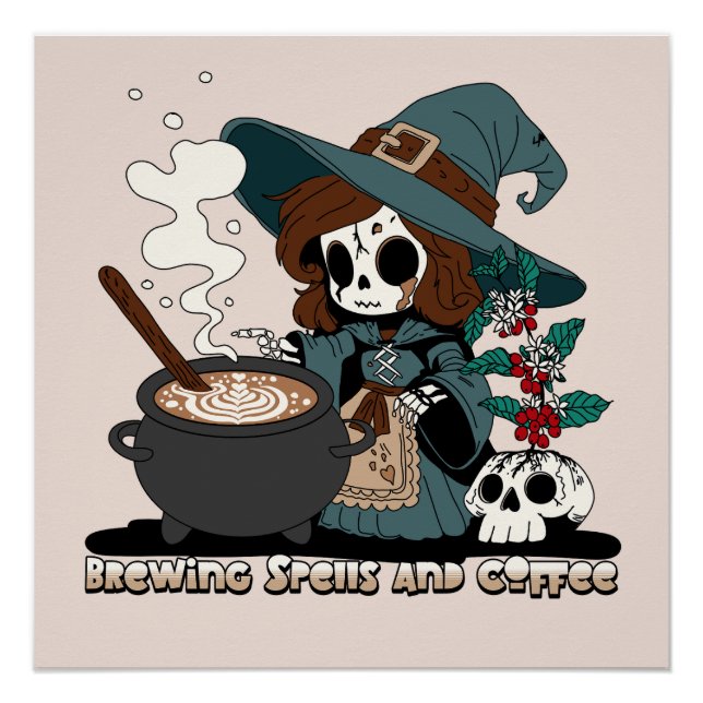 Pôster Feiticeira: Espelhos e Café (Frente)