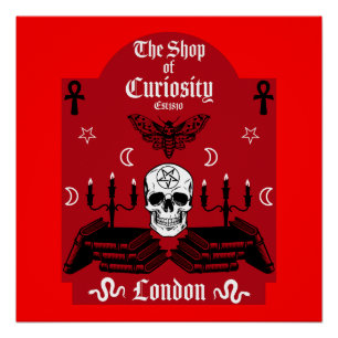 Pôster Feiticeira Gótica Punk Halloween