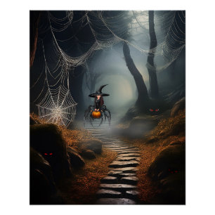 Pôster Feiticeiro de aranha assombrado pelo Halloween
