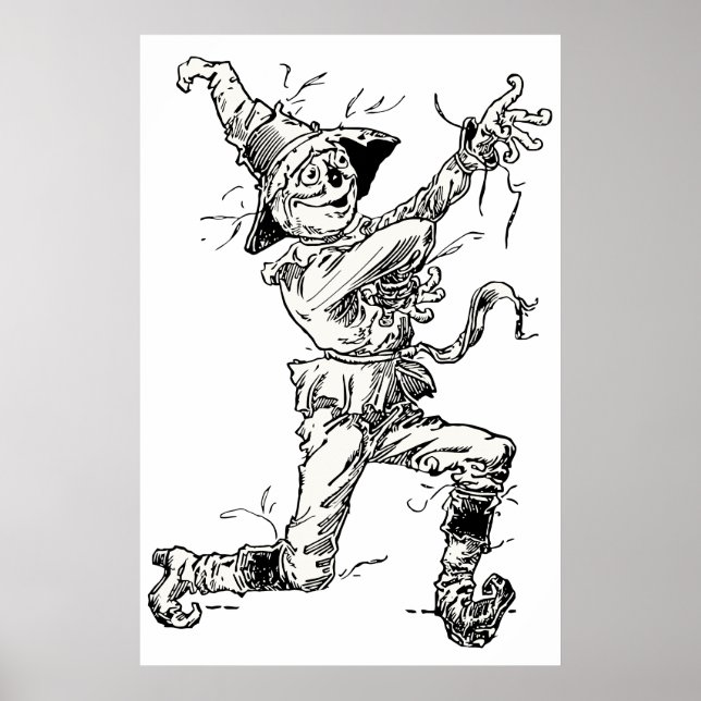 Poster Feiticeiro de Oz Fairy Tales, o Espantalho (Frente)