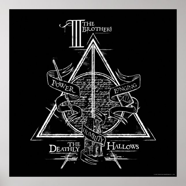 Pôster Feitiço de Harry Potter | Gráfico das RELÍQUIAS DA (Frente)