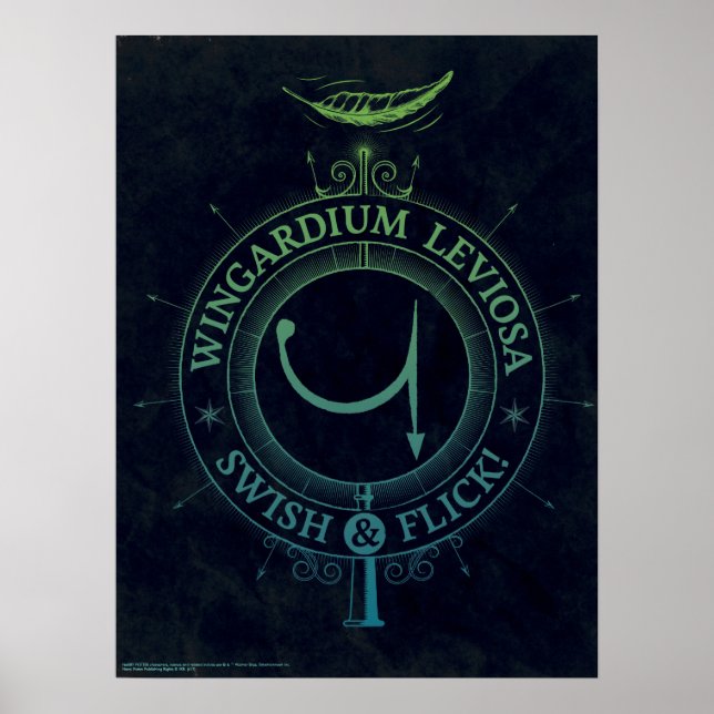 Poster Feitiço de Harry Potter | Gráfico Wingardium Levio (Frente)