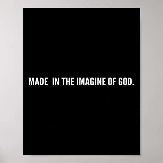 Poster Feito À Imagem De Deus Jesus Bíblia Cristã Diz (Frente)