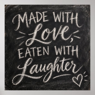 Poster Feito Com Amor, Comido Com Riso