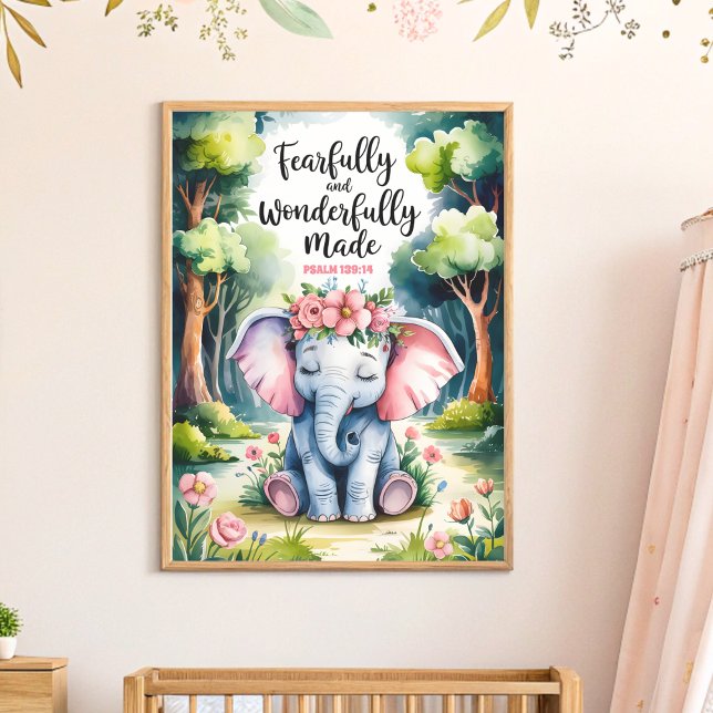 Poster Feito com Temor e Maravilha Arte Cristã para Berçá (Criador carregado)