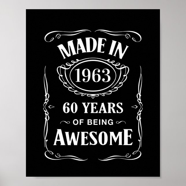 Poster Feito em 1963, 60 anos sendo incrível no dia 2023 (Frente)