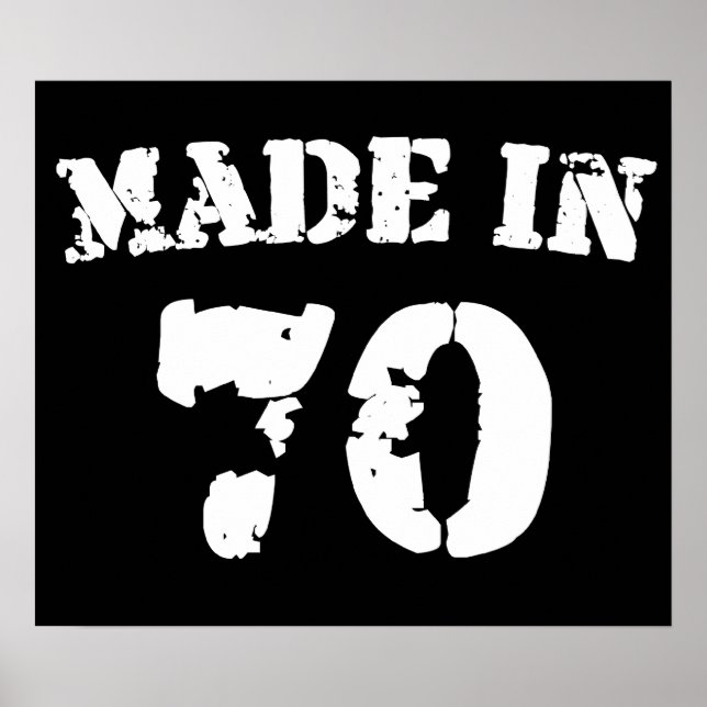 Pôster Feito Em 1970 (Frente)