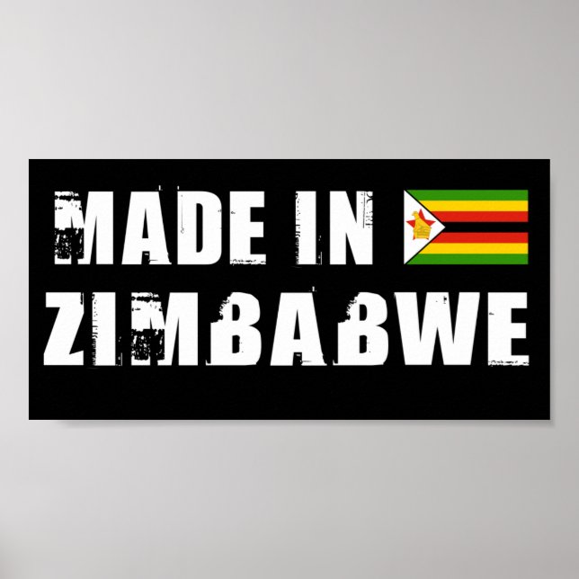Pôster Feito no Zimbabué (Frente)