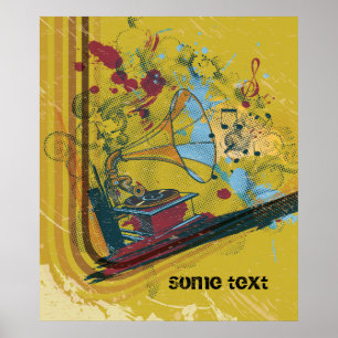 Poster feito sob encomenda retro do impressão do