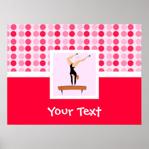 Poster Feixe de equilíbrio bonito da ginástica