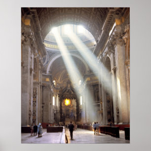 Poster Feixes de luz solar derramam-se pelas janelas